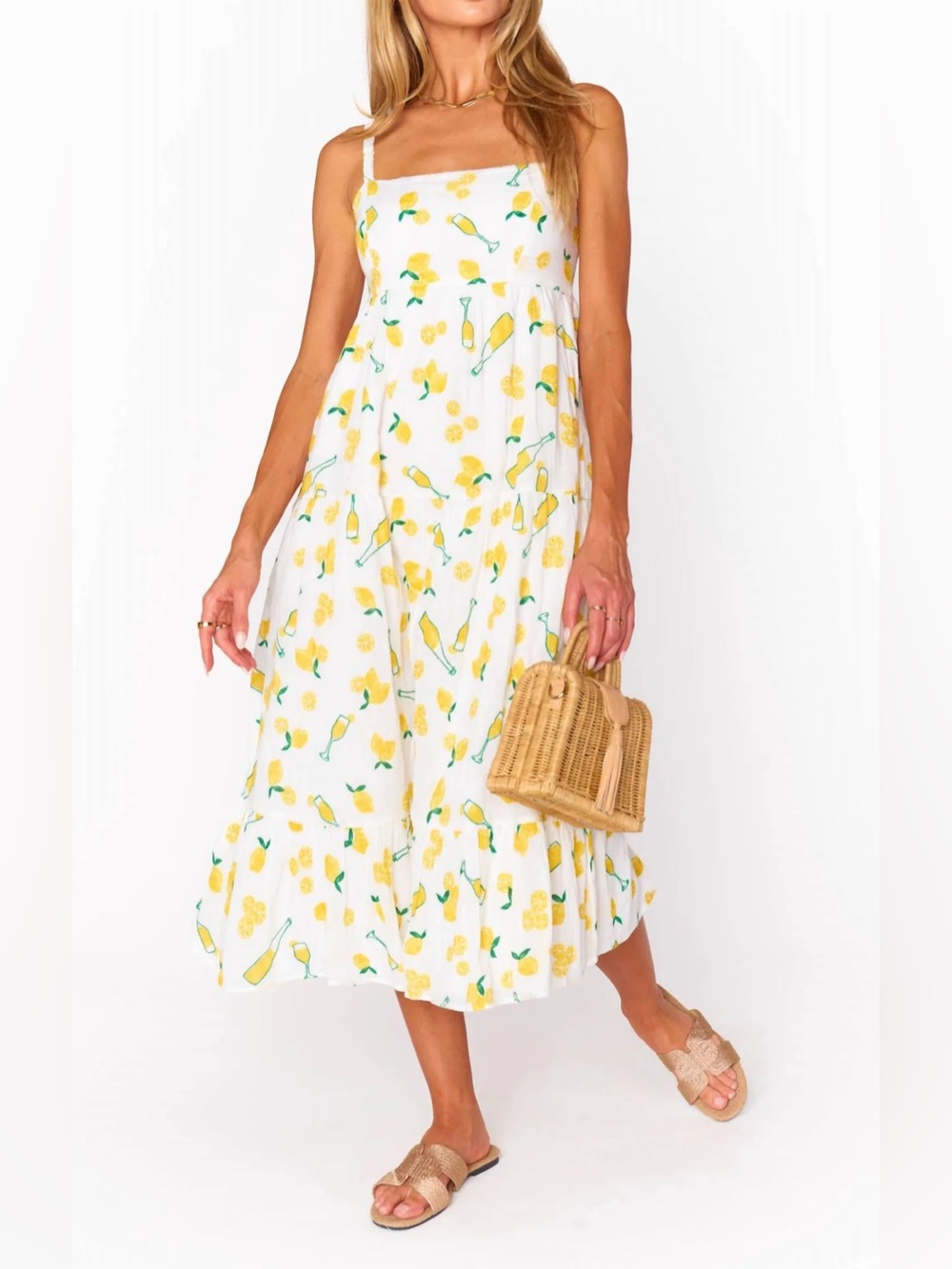 Show me your mumu White Lemon Print Sundress